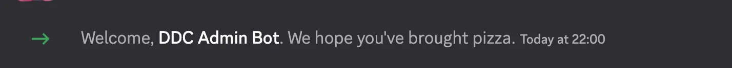 admin bot joins