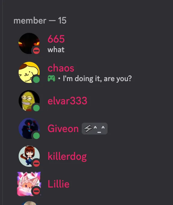 member list